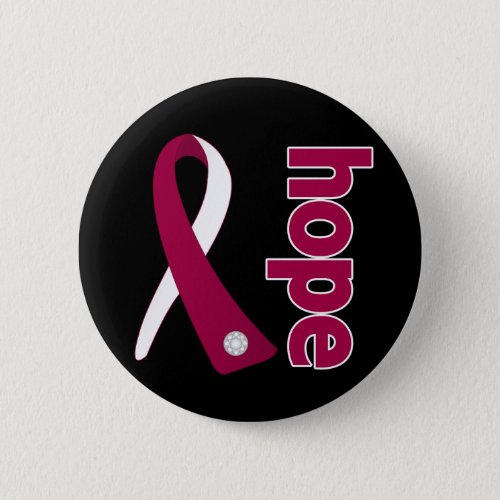 Head and Neck Cancer Hope Ribbon Pinback Button