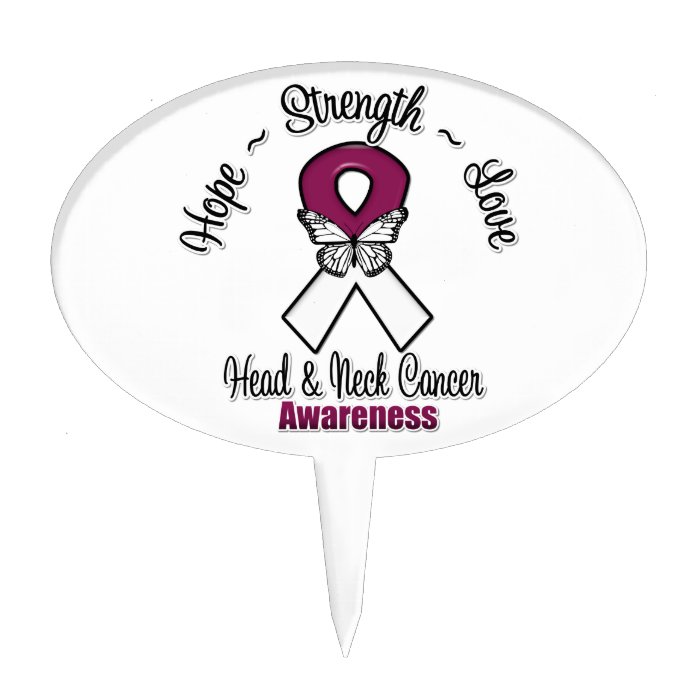 Head and Neck Cancer  Hope Strength Love Cake Picks