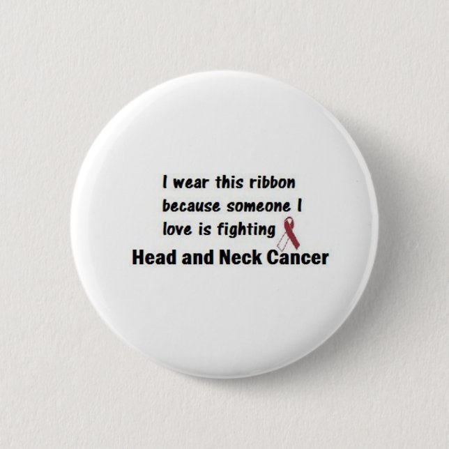 Head and Neck Cancer Pinback Button (Front)