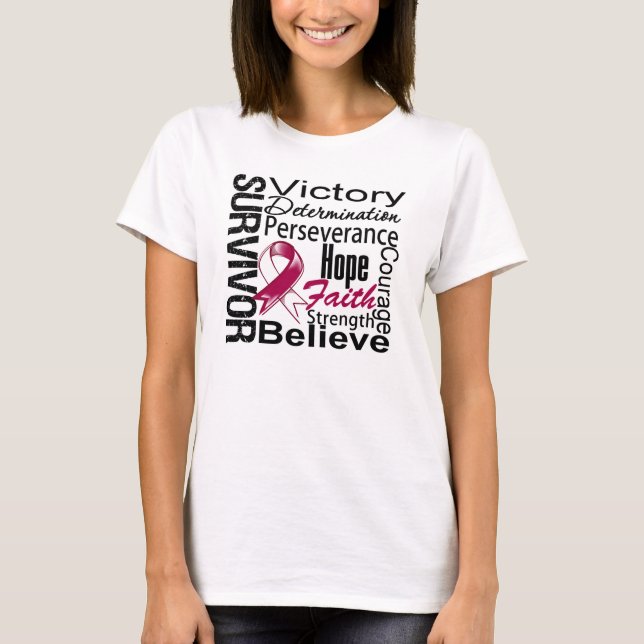 Head and Neck Cancer Survivor Collage T-Shirt (Front)