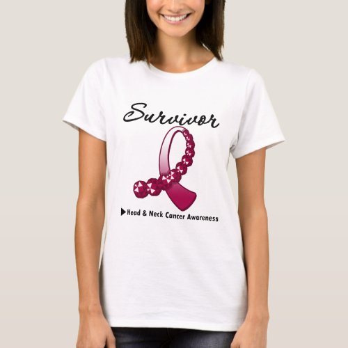 Head and Neck Cancer Survivor Gemstone Ribbon T_Shirt