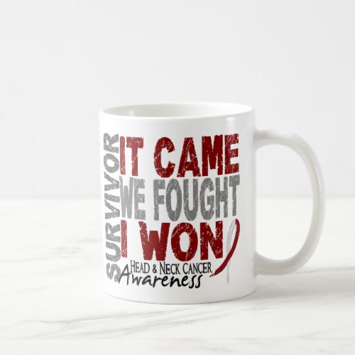 Head and Neck Cancer Survivor It Came We Fought Coffee Mug