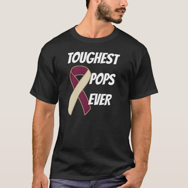 Head And Neck Cancer - Toughest Pops Ever T-Shirt (Front)