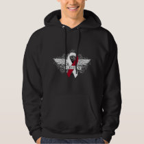 Head and Neck Cancer Winged SURVIVOR Ribbon Hoodie