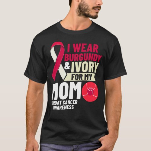 Head and Neck Throat Cancer Ribbon Survivor T_Shirt