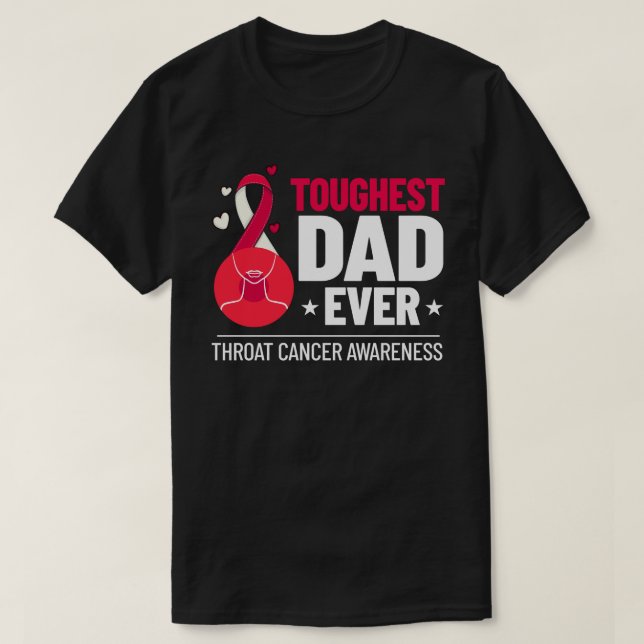 Head and Neck Throat Cancer Ribbon Survivor T-Shirt (Design Front)