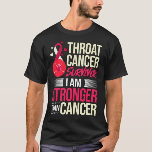 Head and Neck Throat Cancer Ribbon Survivor T_Shirt