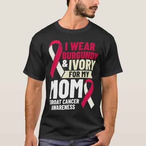 Head and Neck Throat Cancer Ribbon Survivor T_Shirt