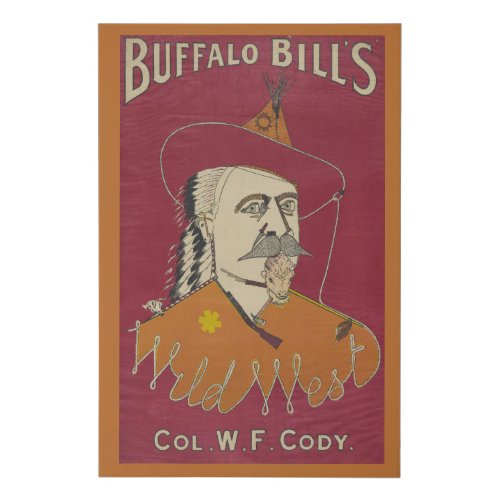 Head_And_Shoulders Portrait Of Buffalo Bill Faux Canvas Print