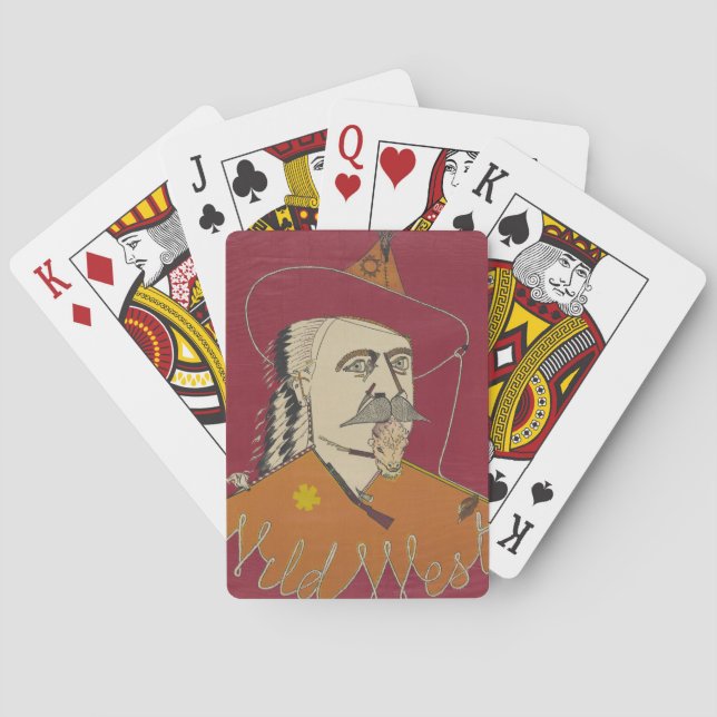 Head-And-Shoulders Portrait Of Buffalo Bill Poker Cards (Back)