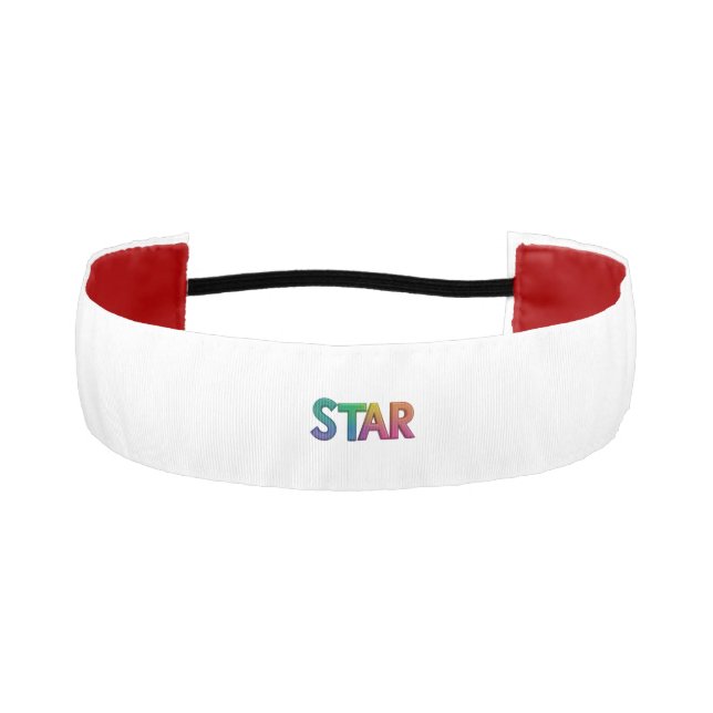 Head Belt With STAR Text Athletic Headband (Front)