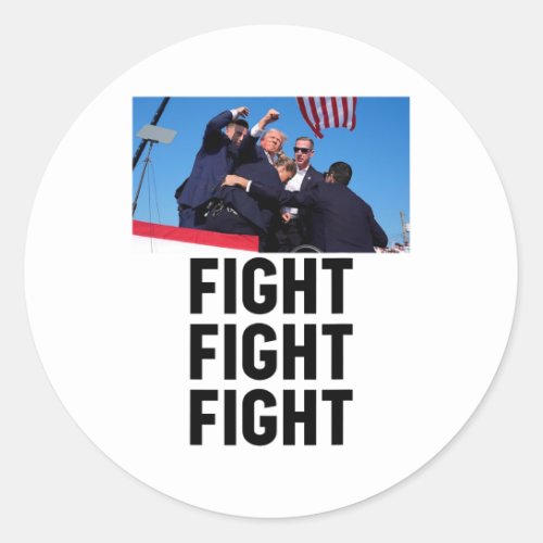 Head Cartoon Bloody Ear 2024 Vote Survivor Fight F Classic Round Sticker