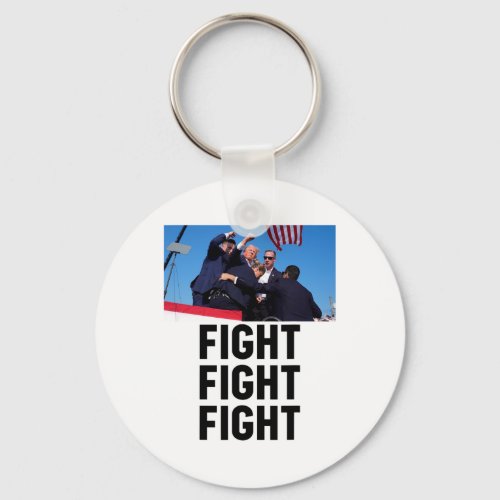 Head Cartoon Bloody Ear 2024 Vote Survivor Fight F Keychain