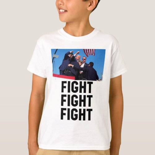 Head Cartoon Bloody Ear 2024 Vote Survivor Fight F T_Shirt