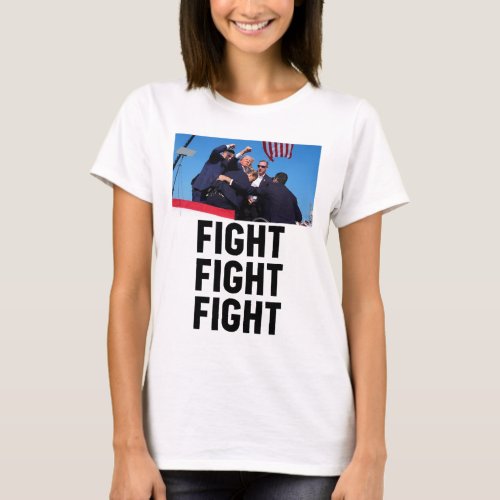 Head Cartoon Bloody Ear 2024 Vote Survivor Fight F T_Shirt