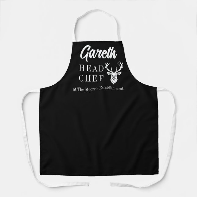 Head Chef Apron with stag (Front)
