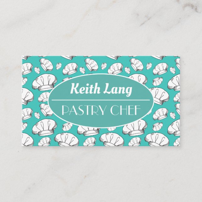 Head Chef Baker or Pastry Chef Professional Business Card (Front)
