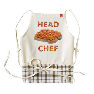 Head Chef Beans on Toast Zazzle HEART Apron