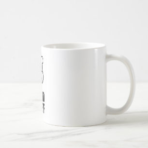 Head chef face & hat black design coffee mug