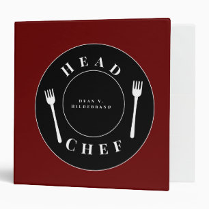 Head Chef Name 3 Ring Binder