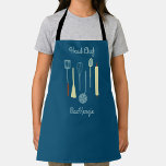 Head Chef Personalized Apron<br><div class="desc">Fun Head Chef design with kitchen implements for your favorite chef,  cook or grill expert.  Change the name to personalize.</div>