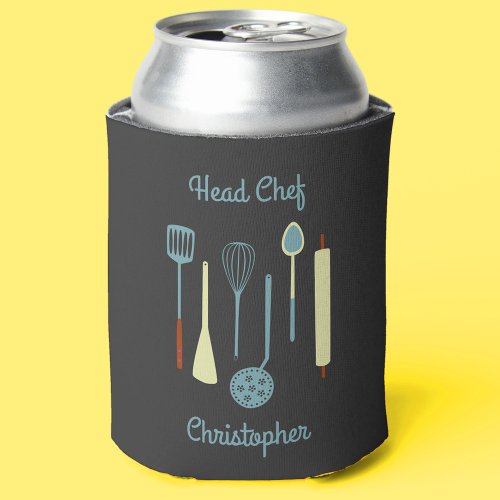 Head Chef Personalized Can Cooler