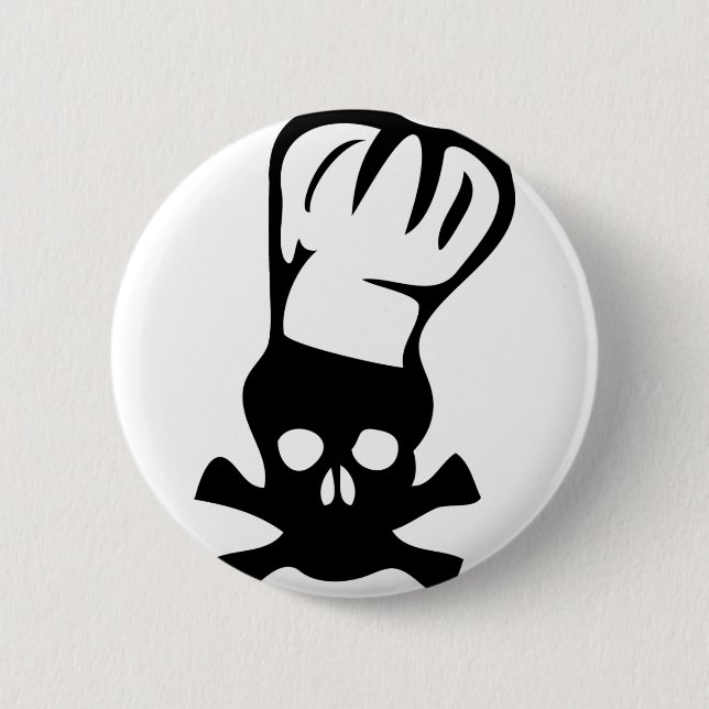 head cook icon pinback button (Front)