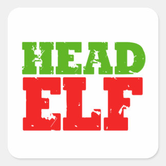 HEAD ELF SQUARE STICKER