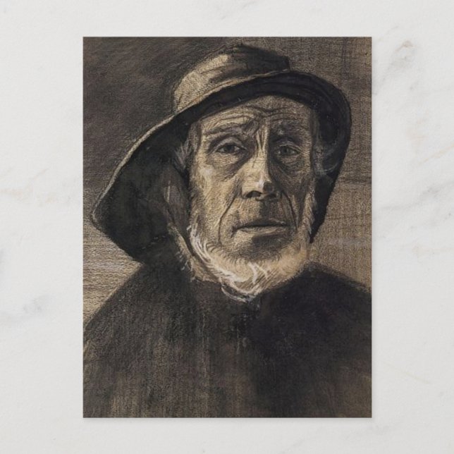 Head Fisherman, Beard Sou'wester, Vincent van Gogh Postcard (Front)