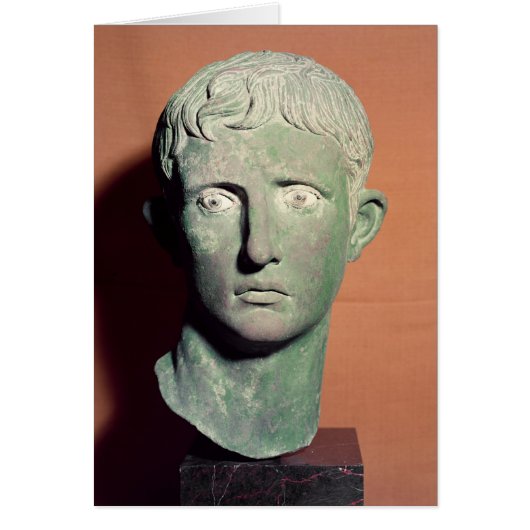 Head from a full length statue of Emperor Cards (Front)
