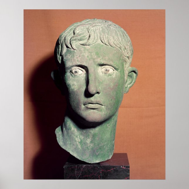 Head from a full length statue of Emperor Poster (Front)