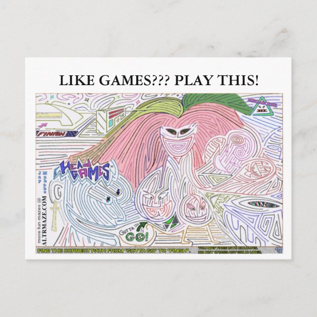 Head Games Ultra Maze '10 Postcard (Front)