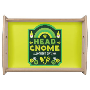 Head Garden Gnome Allotment Garden Serving Tray