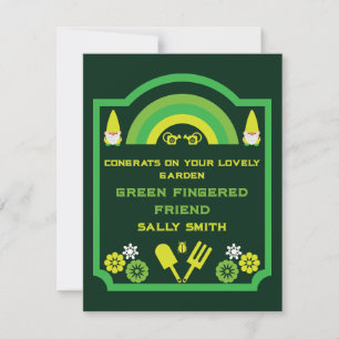 Head Garden Gnome Gardener Card