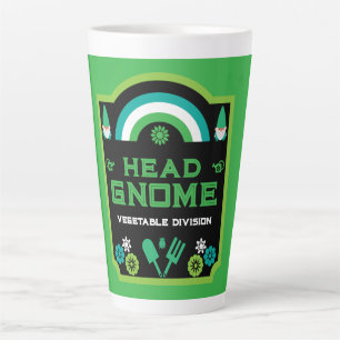 Head Garden Gnome Gardener Latte Mug