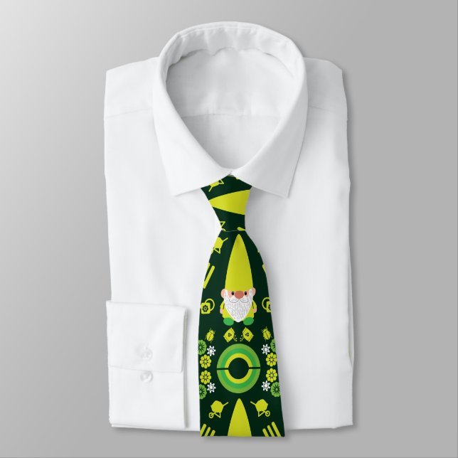 Head Garden Gnome Gardener Neck Tie (Tied)