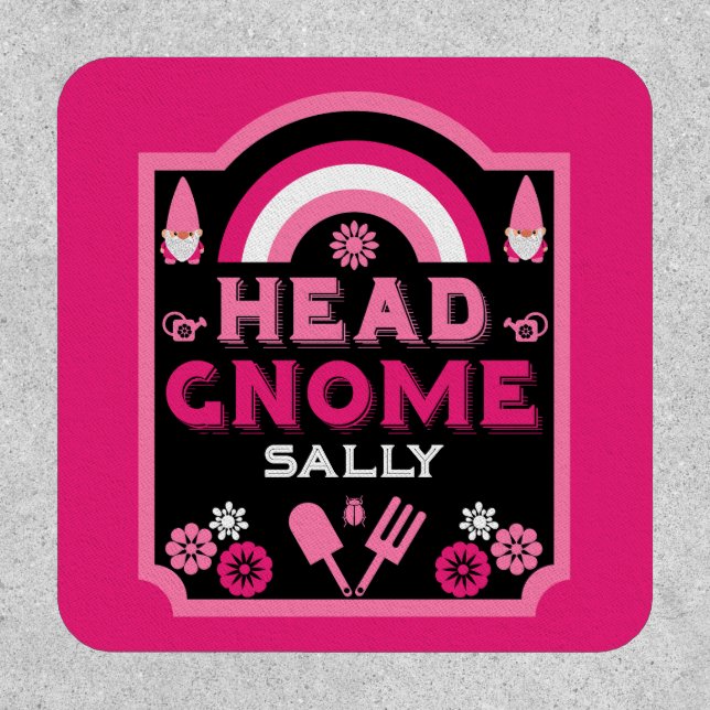 Head Garden Gnome Gardener Patch (Front)