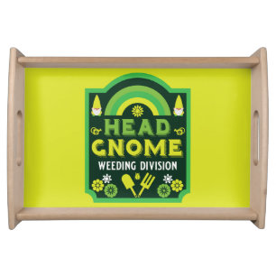 Head Garden Gnome Weeding Serving Tray