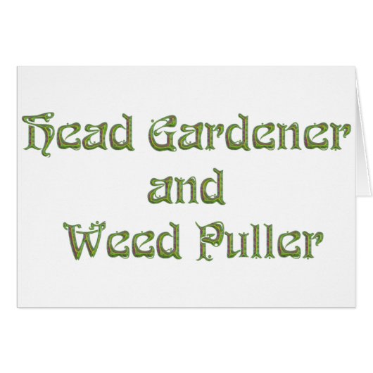 Head Gardener and Weed Puller Cards (Front Horizontal)