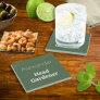 Head Gardener Green Gardening Themed Personalized Glass Coaster