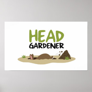 Head Gardener Illustration Poster