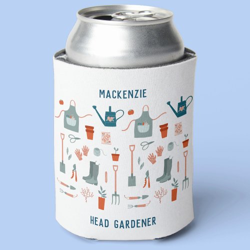 Head Gardener Personalized Can Cooler