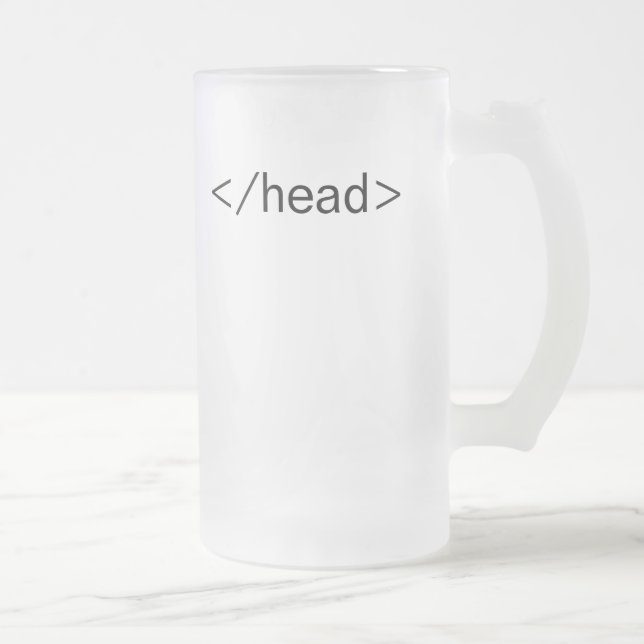 head </head> html tag beer mug (Right)