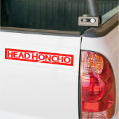 Head Honcho Stamp Bumper Sticker (On Truck)