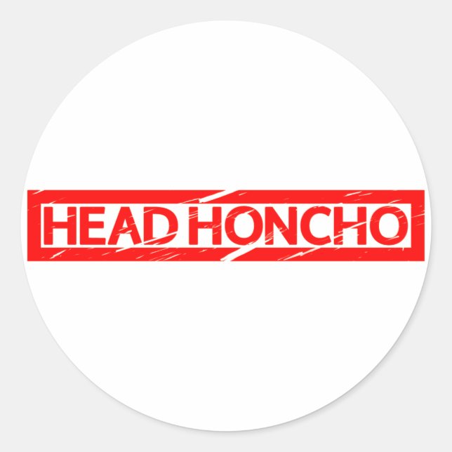 Head Honcho Stamp Classic Round Sticker (Front)