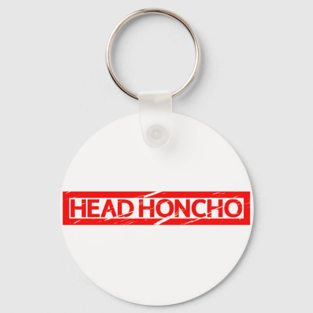 Head Honcho Stamp Keychain (Front)