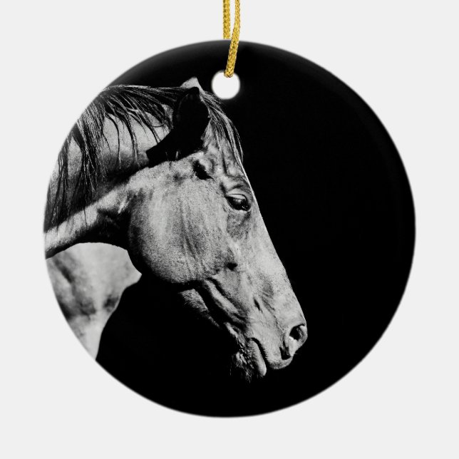 head horse's leg ceramic ornament (Front)