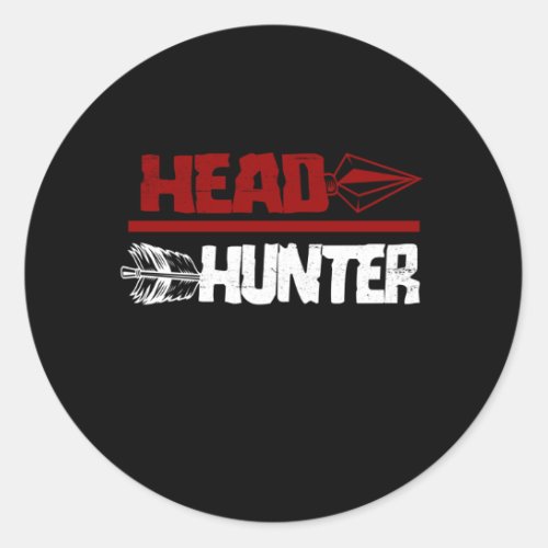 Head Hunter Collecting Hunting Relics Classic Round Sticker