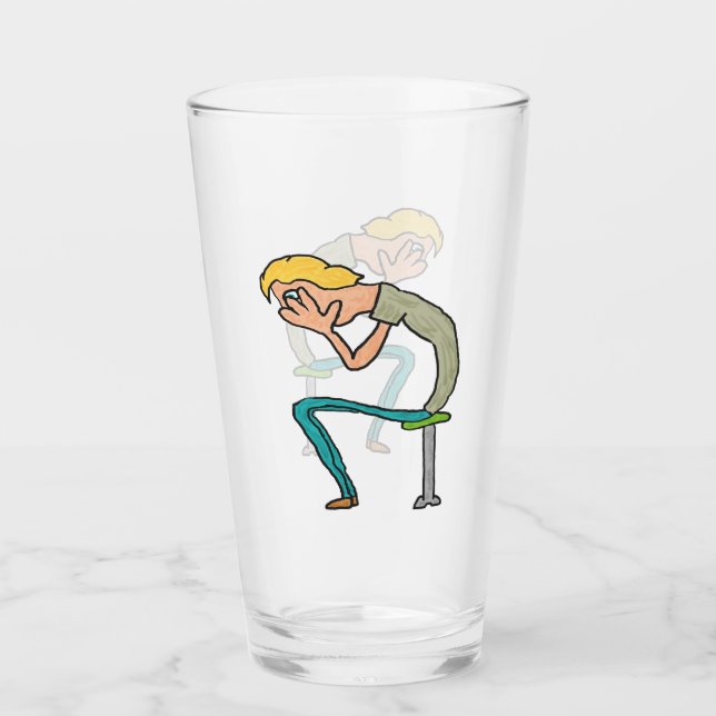 Head In Hands Glass (Front)
