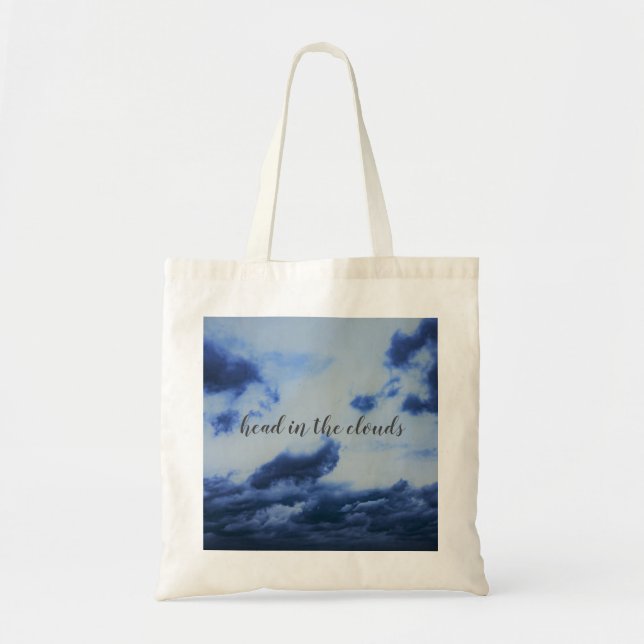 Head in the clouds shopping tote bag (Front)